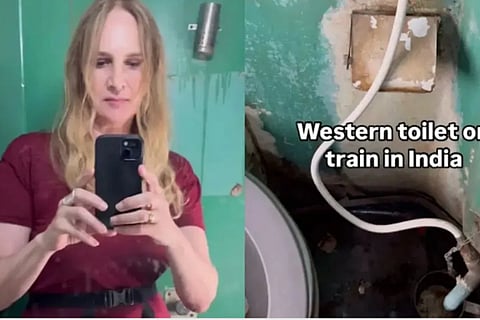 toilet in Indian train