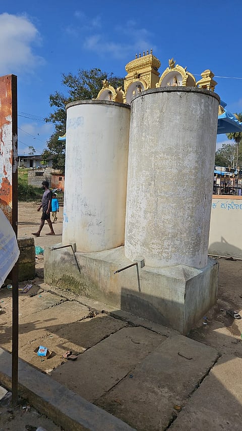 ತಾಲೂಕಿನ ಪುರದಮ್ಮ ದೇವಾಲಯಲ್ಲಿ ನೀರಿಲ್ಲದೆ ಭಕ್ತ ಪರದಾಟ