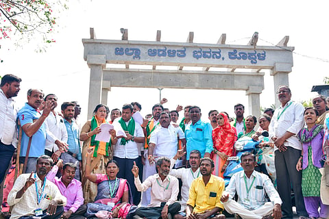 district koppal mrw vrw protest