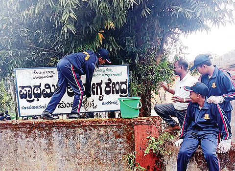 ಎನ್‌ಸಿಸಿ ದಿನಾಚರಣೆ ಹಿನ್ನೆಲೆ ಸ್ವಚ್ಛತಾ ಕಾರ್ಯ