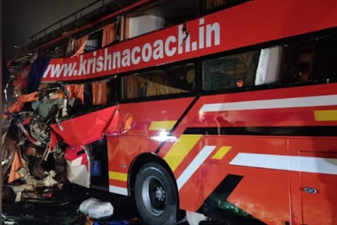 5 people end life after double-decker bus rams truck in UP