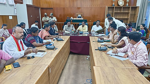 DC and SP meeting Mandya