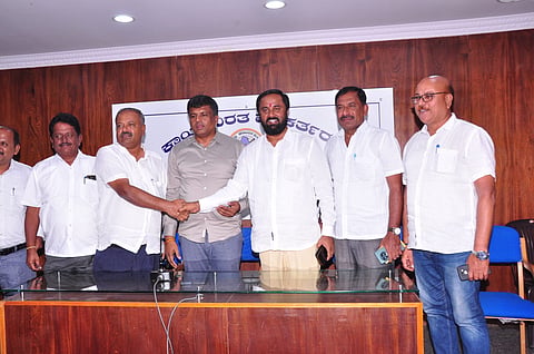 MLA Ravikumar Ganiga press conference Mandya
