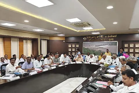 Minister R.B. Thimmapura, Alamatty, KBJNL MD Office, ICC meeting, Life, water, Togari crop, Water,