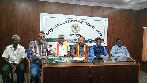 Social activist press conference Mandya