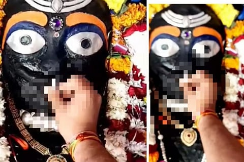 Youth Offer Cigarettes To Lord Kaal Bhairav In Jabalpur Temple