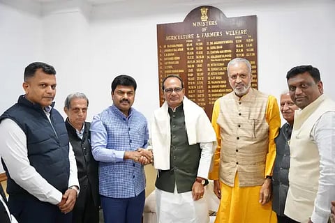 mp b.y.raghvendra meet centrol minister