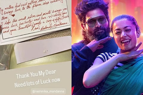 rashmika mandanna special gift to allu arjun
