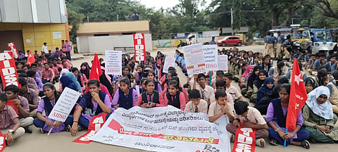 district koppal students bus problem protest