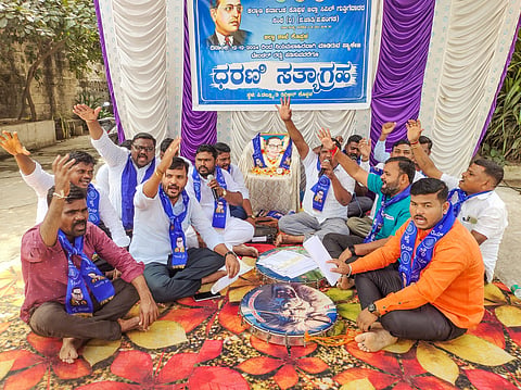 district koppal sc st contractors protest
