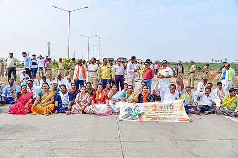 district koppal panchamasali community protest