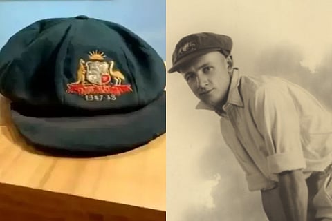 Bradmans iconic baggy green cap sells for record