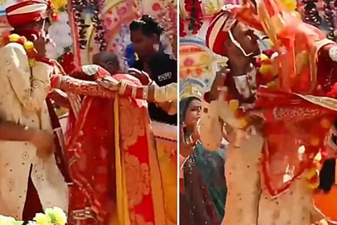 Bride and groom fight Video goes viral