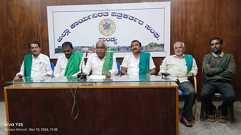 Farmers Association press conference Mandya