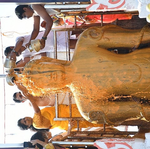 Mahamastakabhisheka for Bahubali at Gommatagiri