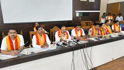 Minister N. Chaluvarayaswamy press conference Mandya