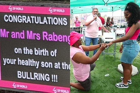 Romantic proposal and baby birth at Wanderers during 3rd ODI between SA and PAK