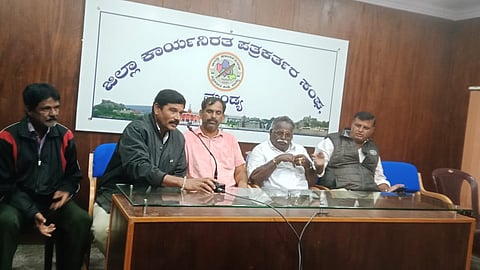 Vokkaligara Service Trust press conference Mandya
