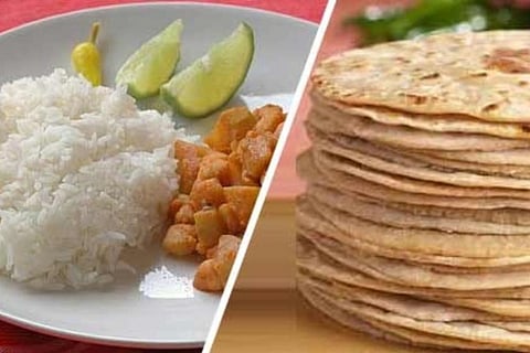 rice and chapati