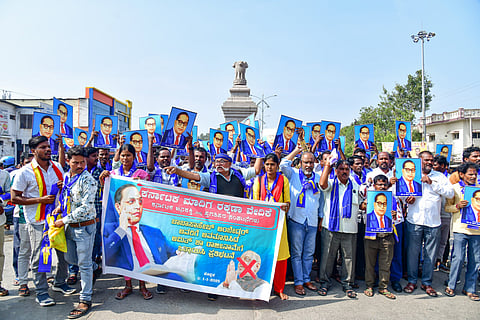 district koppal amit sha central minister protest