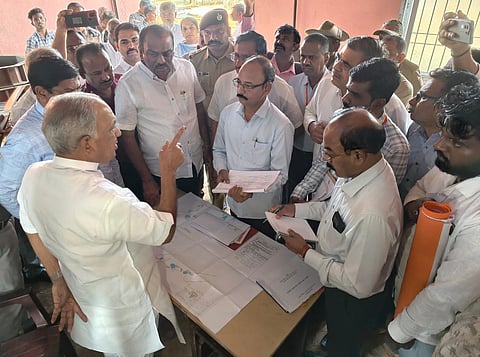 district koppal minister bosaraju visit