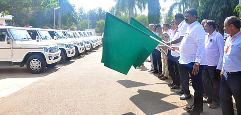 Koppal Police Vehicle Minister innaguration SP