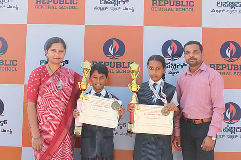 Achievement of Republic School Children in Yoga Competition Mandya
