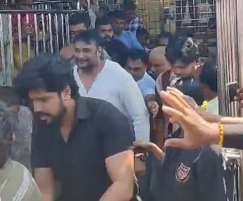Actor Darshan who got darshan of Shri Chamundeshwari