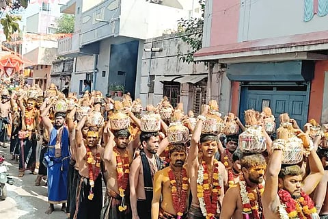 Ayyappa Swamy portrait procession