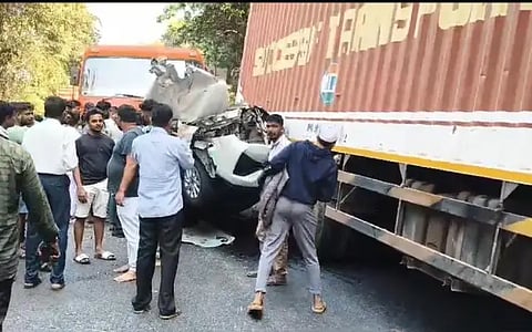 Car tanker accident