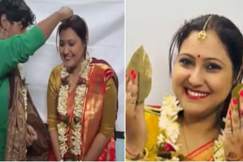 College professor marries