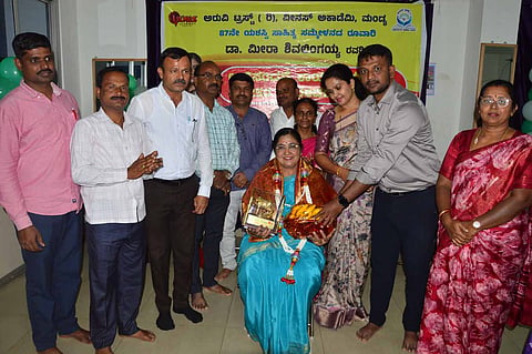 Congratulatory ceremony for Meera Shivalingaiah Mandya