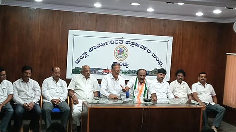 District Congress President Press Conference Mandya