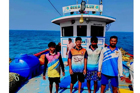 Rescued fishermen
