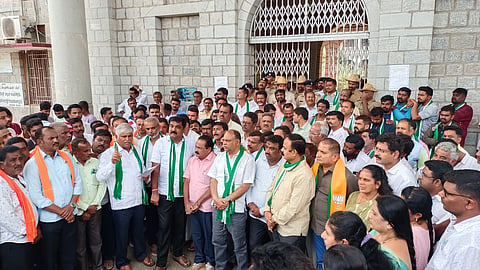 JDS, BJP protest Mandya