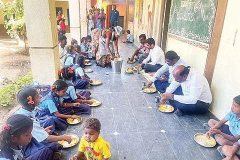 KOPPAL ZP CEO VISIT TO SCHOOL