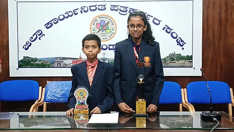 Kruithi topper in Brain O'Thon exam Mandya