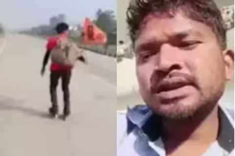 Man Is Skating 600km To Reach Maha Kumbh
