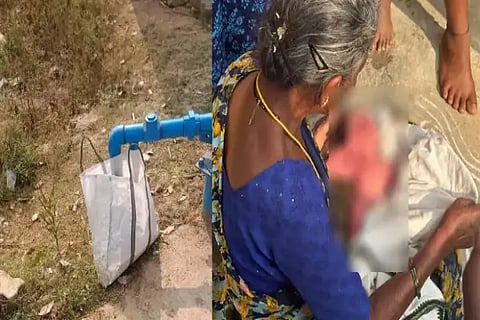 Newborn baby boy found