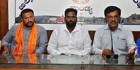 Press conference of the founder of Lakshmi Gomata Mandira Mandya