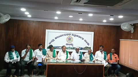 Raitha Sangha District President press conference Mandya