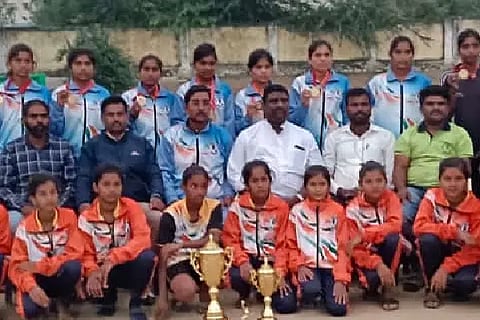 Rameshanna Gadannavar school girl students selected for national level