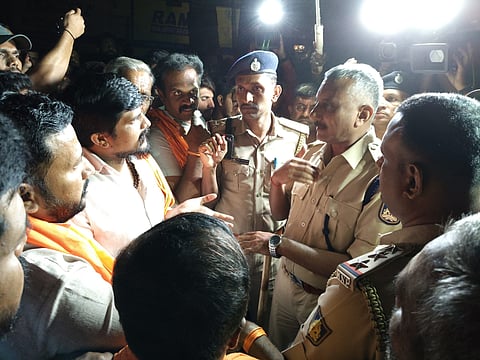 Torch procession in Keragodu village Mandya