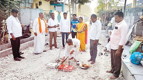 Bhumi Puja for road development