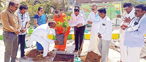 ಮಲೆಮಹದೇಶ್ವರ ಬೆಟ್ಟದಲ್ಲಿ ಗಿಡ ನೆಡುವ ಕಾರ್ಯಕ್ರಮಕ್ಕೆ ಡಾ. ಶ್ರೀ ಶಾಂತಮಲ್ಲಿಕಾರ್ಜುನ ಸ್ವಾಮೀಜಿ ಚಾಲನೆ ನೀಡಿದರು. ಎ.ಈ ರಘು, ವೆಂಕಟೇಶ್, ಜಯಲಕ್ಷ್ಮೀ, ಸ್ವಾಮಿ ಪೊನ್ನಾಚಿ, ರವಿಕುಮಾರ್ ಇತರರಿದ್ದರು.