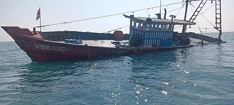 Boat sinking