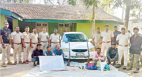 ಕಡವೆ ಬೇಟೆಯಾಡಿದ್ದ ಆರೋಪಿಗಳ ಬಂಧನ