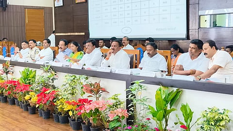 Quarterly progress review meeting Mandya
