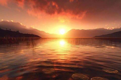 Serene-Sunday-Morning-Sunrise-Over-a-Calm-Lake-1024x683-1