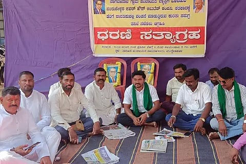 The sit-in by various groups is on its third day
